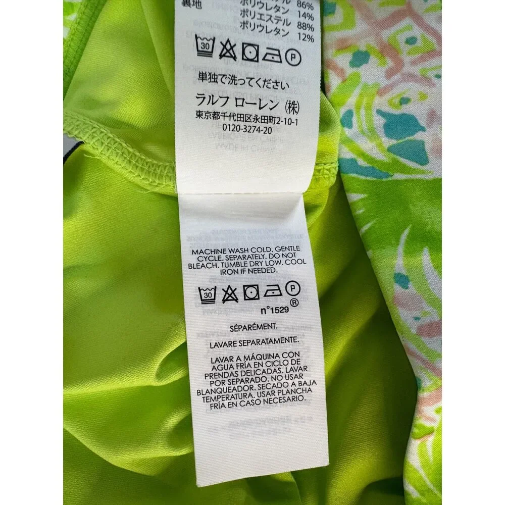 RLX Ralph Lauren Ladies Skort Size Small Lime, Blue and Pink Pineapples